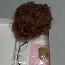 Brown Curly Wig with Glasses for Men's Costume Brown Afro Curly Wig 70s 80s Funny Wigs for Retro Halloween Cosplay Party Use