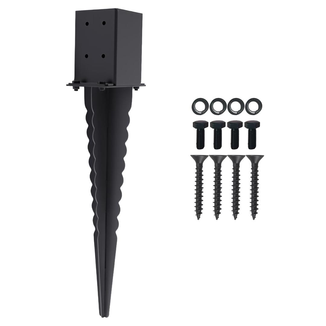 4 Pcs 32" 4"x4" Fence Post Anchor Ground Spike (Fit 3.6"x3.6") Post