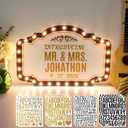 20IN Large Wedding Bottle Service Sign, Personalized DIY Stickers Warm White VIP LED Bottle Girl Sign for Club, Handheld Custom Wedding Entance Props Light up Marquee Sign for Event Bridal Engagement Anniversary Birthday Party (Style C), 23IN