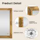 TRAHOME Vintage Gold Mirror for Wall, 30"x45" Antique Decorative Baroque Mirror with Imitation Metal Frame, Ornate Decorative Wall Mirror Decor for Entryway, Fireplace, Living Room, Hallway