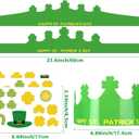 2 x Hooqict St. Patrick's Day Crown Crafts 30 Pack St Patricks Day Hats for Kids Classroom Paper Crowns with Shamrock Green Hat Stickers Party Favors