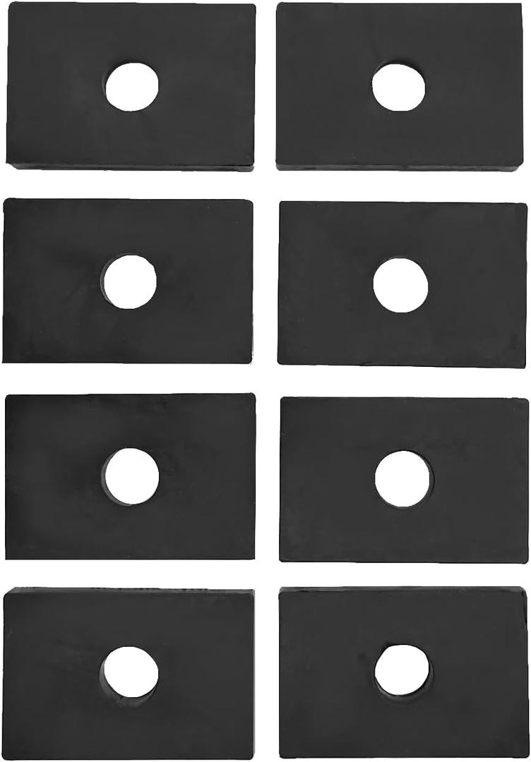 8Pcs Rubber Bed Mount Pad Fits for Chevy GMC C10 C20 C30 Truck 1947-1987, Truck Bed Mount Shock Absorber Mat Kit, Black