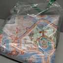 BESTSWEETIE 6ft Area Rugs for Living Room Washable Non Slip Carpet Low Pile Soft Vintage Print Pattern Rug for Bedroom Dining Room Kitchen Entryway Indoor-Navy Blue/Light Blue/Natural/Brick