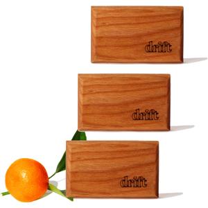 Drift Car Air Freshener - Wooden Deodorizer - Vehicle Odor Remover - Auto Scent Diffuser - Long-Lasting Car Freshening - Grove Scent Refill - Pack of 3 - NO CLIP INCLUDED