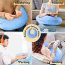 vamorry Gaming Pillow Arm Support Pillow for Bed & Sofa: Ergonomic U-Shaped Lap Pillow with Elbow Rest for Adults & Kids - Reduces Arm Pain & Fatigue During Gaming, Reading, Working & Crocheting