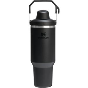 Stanley IceFlow 2.0 Fast Flow Tumbler with Handle 40 oz | Twist On Angled Spout Lid | Leakproof Water Bottle | Insulated Stainless Steel | BPA-Free | Black 2.0