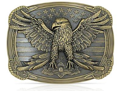4 x Superkred Western Belt Buckle for Men Women - Eagle Belt Buckles Men Western Cowboy Belts Buckle for Woman Mens Boys Cowgirl Gifts |American Flag Belt Buckle, Independence Day 4th of July Gifts