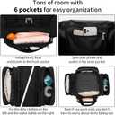 Small Duffel Bag 17 inch Carry On Weekender Bag for Travel Gym Sport (17x10x9 in) - Black
