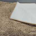 MAYSHINE Plush Shaggy Chenille Bath Mat | Extra Soft, Super Absorbent, Non-Slip Bathroom Rug | Fluffy Microfiber, Area Rug Sets for Bathroom Floor, Kitchen, Living Room | 71"x31" | Beige