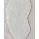 UXYZART White Abstract Canvas Wall Art, 24x48 inches Hand Painted 3d Textured Creative Oil Painting for Home Vertical Plaster Wall Art 2025 Minimalist Artwork