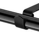 7" Standard Decorative Window Curtain Rods, Heavy Duty Drapery Rods with Brackets-Black