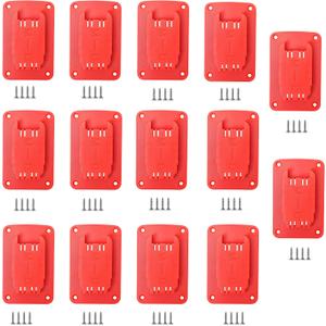 14pcs Wall Mount Tool Holders Compatible with M18 18V Battery Drill Tool and Dewalt 12V 20V Tools(14 Packs, w/56 Screws, No Tools)