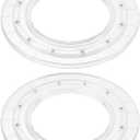 uxcell 2Pcs Acrylic Lazy Susan Turntable, 12 Inch Clear Turntable Organizer Ball Bearing 360 Degree Ring Rotating Tray for Spice Rack Table Cake Kitchen Pantry Decorating Bathrooms