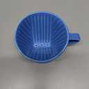 hailanbao Handmade Pour Over Ceramic Coffee Dripper - Authentic Brewing Experience for Camping, Office, and Home (Blue)