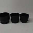 YNNICO Plant Pots 12/10/9 inch Set of 3, Flower Pots with Multi Mesh Drainage Holes, Large Planters for Indoor Outdoor Garden Plants and Flowers. (Black)