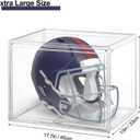 4 Pack XXX-Large Clear Display Case 17.7" x 13" x 13" Extra Large Display Organizer Box with Magnetic Door, Stackable Acrylic Storage Bin for Boots, Shoes, Collectibles, Bags, Figures