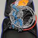 Snow-Chains Auto Fixing 1 Min Quick Fit Easy Installation Tire-Chains, Portable Reusable Universal Emergency Tire Traction Chain for Passenger Car, Pickup Trucks and SUV - Set of 2