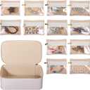 Travel Jewelry Case Travel Jewelry Organizer with 12 Clear Velvet JewelryPouch JewelryBox Organizer for Women Girl Necklace Rings Earrings Bags Wedding Gifts Sorting Storage