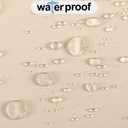 OutdoorLines Waterproof Outdoor Curtains for Patio - Windproof Tab Top Gazebo Curtain Panels - Privacy Sun Blocking Outside Curtain Set for Porch, Pergola and Cabana 54 x 84 inch, Beige, 2 Panels