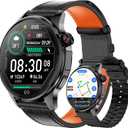Smart Watch for Men with GPS Offline Maps, 1.46"AI Smartwatch, BT Call/Text Reply, Heart Rate/ Sleep Monitor/Health Analysis, 100+ Sports, 5ATM Waterproof Fitness Tracker for Android iOS 2 Bands