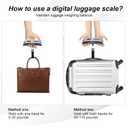 2 Pcs - silver Travel Digital Luggage Scale - Portable Baggage Scale - Suitcase Weight Scale - Ideal for Travel Scale Luggage Weight - 110LB/50KG, Includes Battery - Temperature Display Hanging Scales