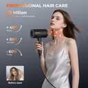 SHRATE Ionic Hair Dryer with Diffuser | Professional Blow Dryer for Curly, Frizzy & All Hair Types | Low Noise & Gentle for Sensitive Hair | Compact & Portable Design for Home, Travel, Women & Men