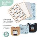 The Peanutshell Baby Layette Gift Set for Boys or Girls - Unisex Newborn Gift Sets, Baby Clothes & Essentials, Safari (0-3 Months)