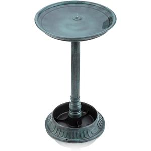 Alpine Corporation - 25" Tall Outdoor Birdbath with Planter Yard Statue, Green  Stunning Garden Accent to Attract Birds - Durable Polypropylene Construction for Patio, Deck, or Yard