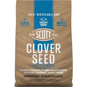 O.M. Scott and Sons Clover Seed - Lawn Seed Grows a Naturally Low Maintenance, Drought-Tolerant Lawn, 1,000 sq. ft., 2 lb.