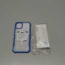 seacosmo for iPhone 14 Plus Case, Full Body Bumper with Built-in 9H Tempered Glass Privacy Screen and Camera Lens Protector, Compatible with MagSafe, Shockproof 14 Plus Phone Case, 6.7", Blue