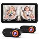 LUCKVIEW BM2 PRO Dual Baby Car Camera, 5.2" 1080P HD Display for Rear-Facing Car Seats, IR Night Vision, Anti-Shake Mount, Easy Install â€“ Ideal for Parents with 2 Kids and Pets