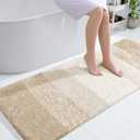 OLANLY Large Bathroom Rugs Mat 50x30, Extra Soft Absorbent Microfiber Bath Rugs, Rubber Backing, Quick Dry, Washable Bath Mats for Bathroom Floor, Tub and Shower, Home Decor Accessories, Light Beige