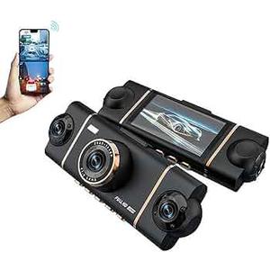 4 Channel Dash Cam for Cars Front Rear Inside & Left Right,360° Dash Cam Front Rear Inside & Left Right, 4K+1080P*3 FHD Car Camera, 5GHz WiFi & App Control,24H Parking Mode,G-Sensor,Loop Recording