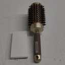 AIMIKE Round Hair Brush, Nano Thermal Ceramic & Ionic Tech, 2.1 Inch Barrel with Boar Bristles for Enhanced Texture, Golden, Hair Drying, Styling, Curling and Shine + 4 Free Clips