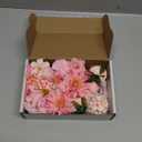 LACGO 48 PCS Fake Flowers Heads - Artificial Flower Heads Bulk Silk Faux Rose DIY Flower Embellishments Blossom Wreath Bouquets for Crafts Wedding Bridal Party Baby Shower Home Decoration(Pink)