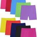 Resinta 10 Pack Girls Bike Shorts Cartwheel Under Dress Dance Shorts for Toddler Girls Kids Multicolor