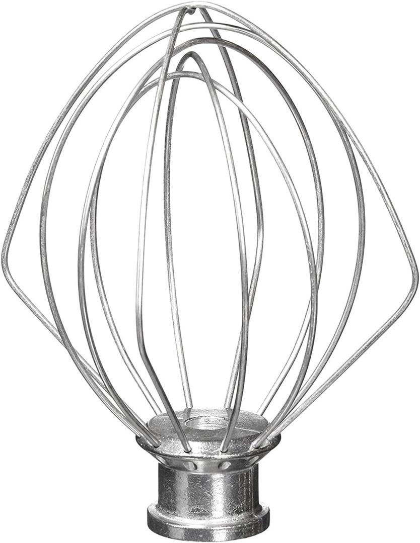 K45WW Wire Whip for KitchenAid Tilt-Head Mixer,6-Wire Whisk Attachment Replacement for 4.5QT/5QT Models K45SS KSM110 KSM75 KSM90 KSM100, Aluminum Head with Stainless Steel Wires, Hand Wash Only