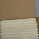 flamecan Ivory Taper Candles, Set of 40 Unscented and Smokeless 10 Inch Taper Candles Long Burning, Paraffin Wax with Cotton Wicks for Burning Approximately 7-8 Hours Time