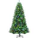 Pre-lit Hinged Christmas Tree w/ Remote Control & 9 Lighting Modes