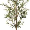 Artificial Fake Olive Tree 5FT Tall 1Pack Faux Silk Olive Tree for Home Living Room Office Decor Faux Artificial Plants Indoor Fake Potted Plants with Fruit & Free Moss