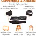Amazon Basics Ergonomic Wireless Keyboard and Mouse Combo with Wrist Rest, Plug and Play, 2.4 GHz USB, Easy to Use, Black