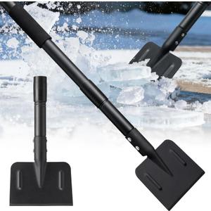 Heavy Duty Flat Shovels Ice Scraper - 67" Long Handle Winter Ice Remover Chopper for Outdoor Floor Freezer, Concrete Tile Cleaning, Metal Snow Removal Scrapers for Driveway & Sidewalk