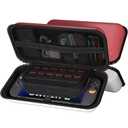 MOCADIA Carrying Case for Switch 2 ,Travel case for Nintendo Switch 2 (2025) NS2 Carrying Case Game Protector Hard Shell Bag with 24 Game and Host Card Slots & Accessories Storage Bag (Red White)