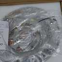 11.8" Crystal Chandelier LED Round Flush Mount Ceiling Light Fixture Modern Hanging Pendant Lighting Mini Ring Chandeliers for Dining Room Kitchen Island Hallway Bathroom (Cool White)