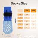 Non-Slip Dog Socks Prevent Licking Paws,Grippy Socks for Senior Dog Walk on Hardwood Floor,Paw Protectors,Blue 2 Pairs,XL