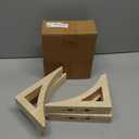 4 Pcs 1 3/4" W x 6 1/2" D x 9" H Traditional Wood Corbels Wooden Shelf Brackets Unfinished Paintable Solid Wooden Bracket for Doorway Countertops Home Shelves Cabinet Furniture Support