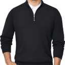 Alimens & Gentle Mens Quarter Zip Pullover Sweaters Cotton Lightweight Mock Neck Long Sleeve XL