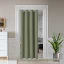 AOSKY Door Curtains for Doorway Privacy, Olive Green Grommet Closet Curtains for Bedroom, Door Window Curtain, Light Blocking Thermal Insulation Drapes for Living Room Set of 1 Panels, 25" W x 80" L