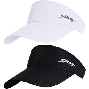 Sport Sun Visors Hats for Women Men Adjustable Cooling Athletic Visors Empty Sun Top Hat for Tennis Ball Golf Cycling Running