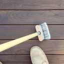 Perdura Rapid Stain Deck Stain Brush Applicator - Fence Floor Tool - 5 Inch Paint Brush - Seal and Paint Fast - Water & Oil Based Coatings for Wood & Concrete - Rough or Smooth